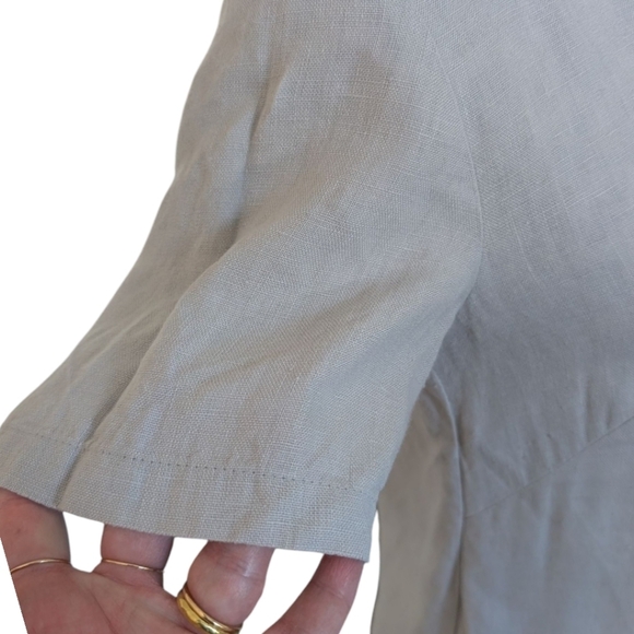 Love and Confuse Palmer Linen Tee-Shirt Cloudy Grey Women's size Extra-Small - Picture 7 of 12